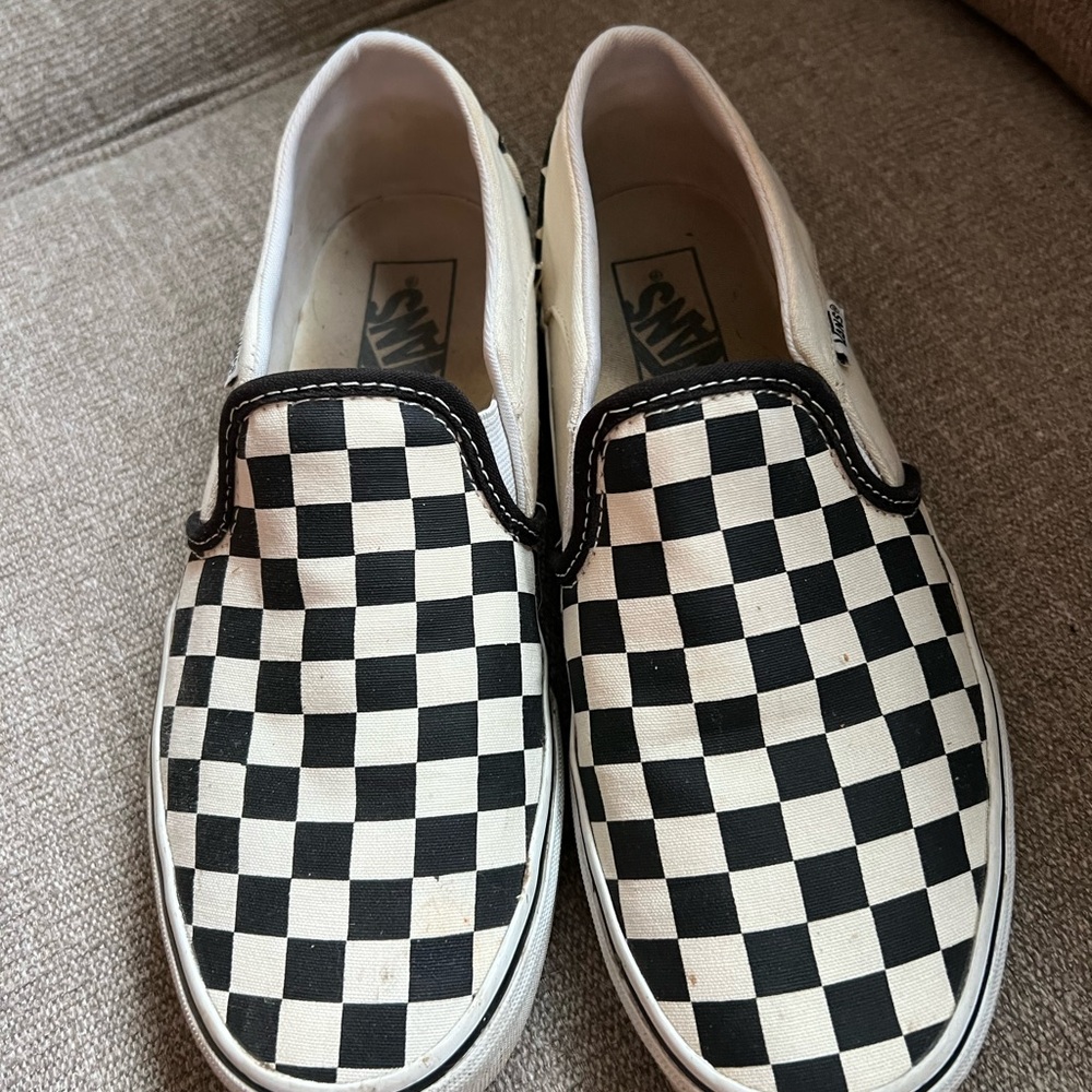 Vans Womens Checkered Slip-On Sneakers